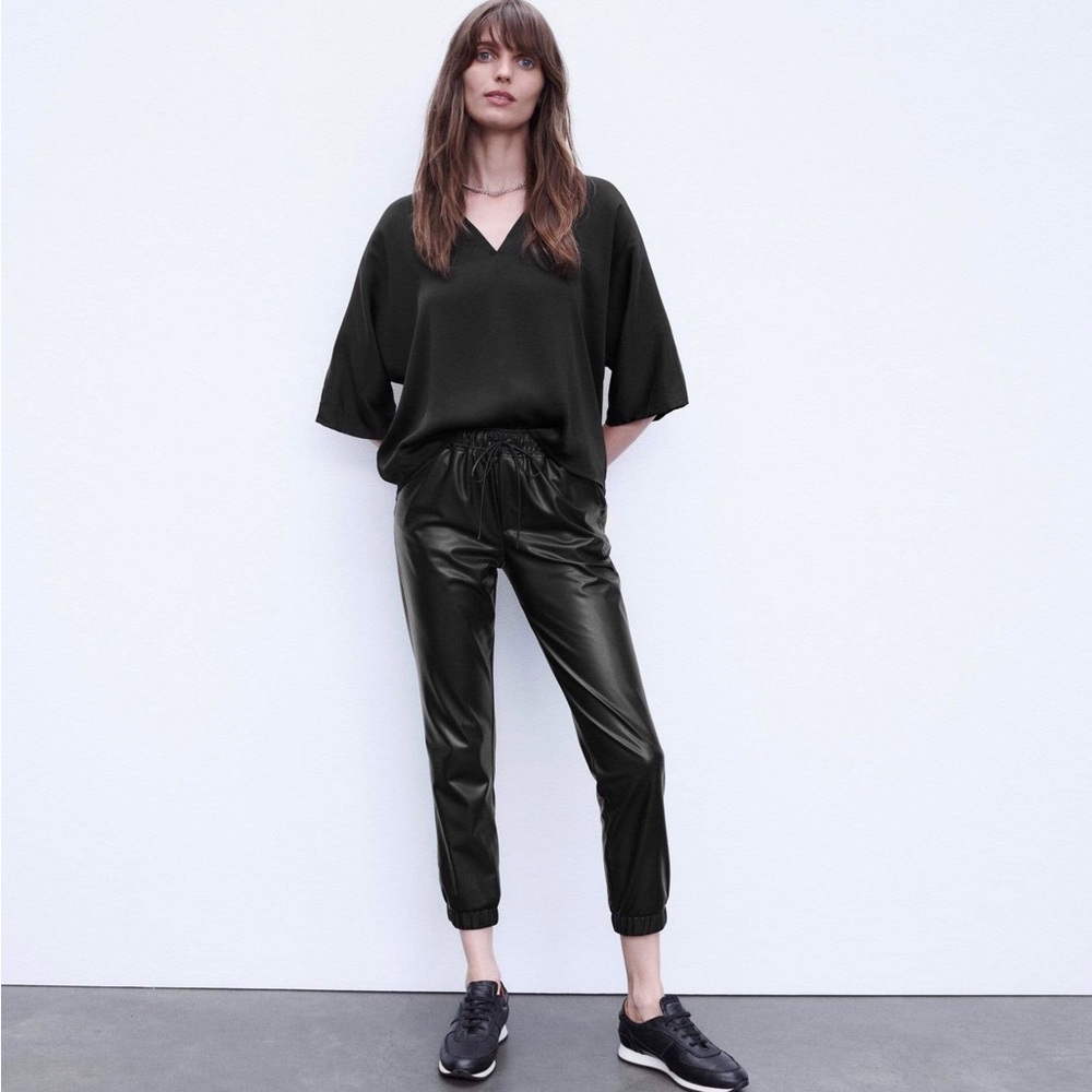 Reset Clothing Vegan Leather Jogger Small